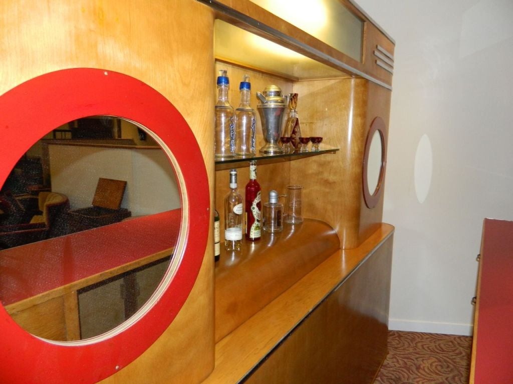 Art Deco Custom Bar Original with Backbar For Sale at 1stdibs