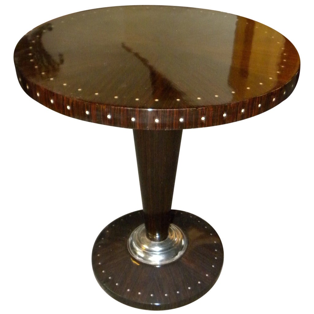 Macassar with Inlay Art Deco Side Table