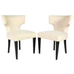 Pair of Sculptural Winged Chairs by Modernage