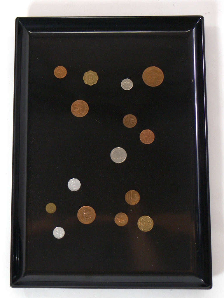 American Group of Coin Inlaid Trays by Couroc - Great Wall Sculpture