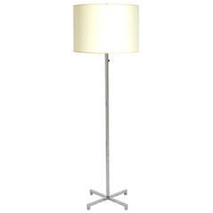 Chrome "X" Base Floor Lamp by T.H. Robsjohn-Gibbings