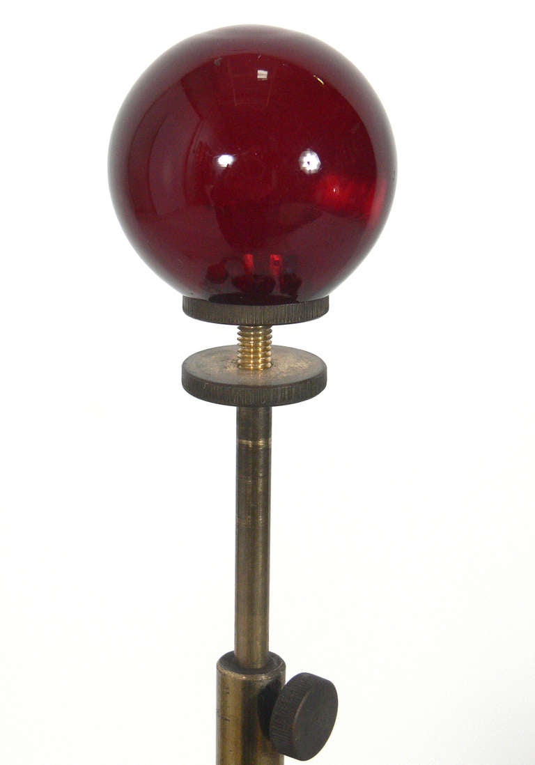 Italian Pair of Deep Red Murano Glass Lamps by John Hutton for Donghia