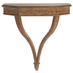 Wall-Mounted Greek Key Console Table