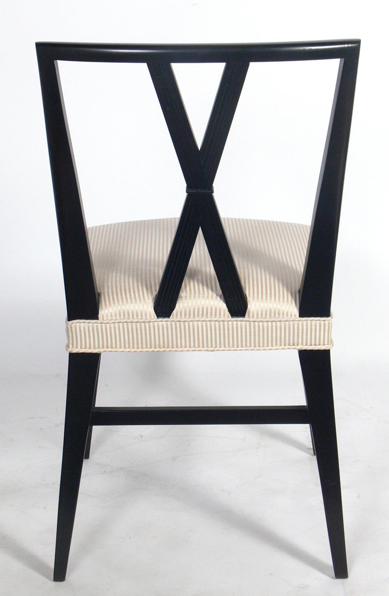 Lacquered Set of 12 Dining Chairs Designed by Tommi Parzinger