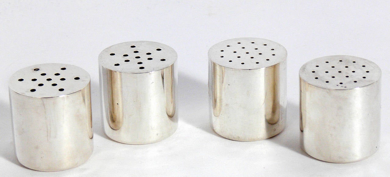 Chrome Selection of Modernist Salt and Pepper Shakers