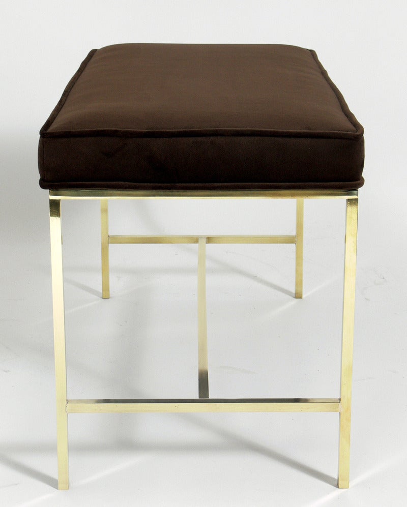 Modernist Brass Bench by Paul McCobb In Excellent Condition In Atlanta, GA