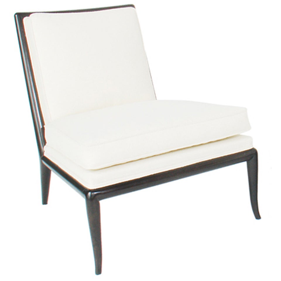 Modernist Slipper Chair designed by T.H. Robsjohn Gibbings