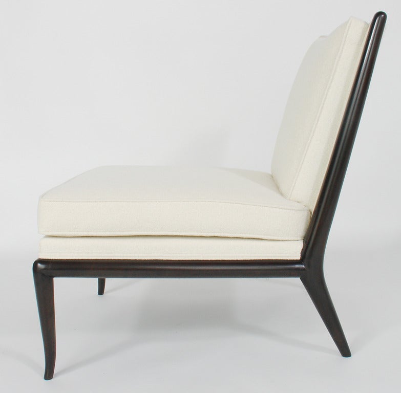 American Modernist Slipper Chair designed by T.H. Robsjohn Gibbings