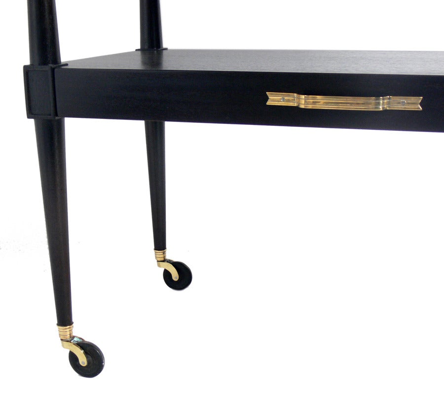 Lacquered Tommi Parzinger Bar or Serving Cart
