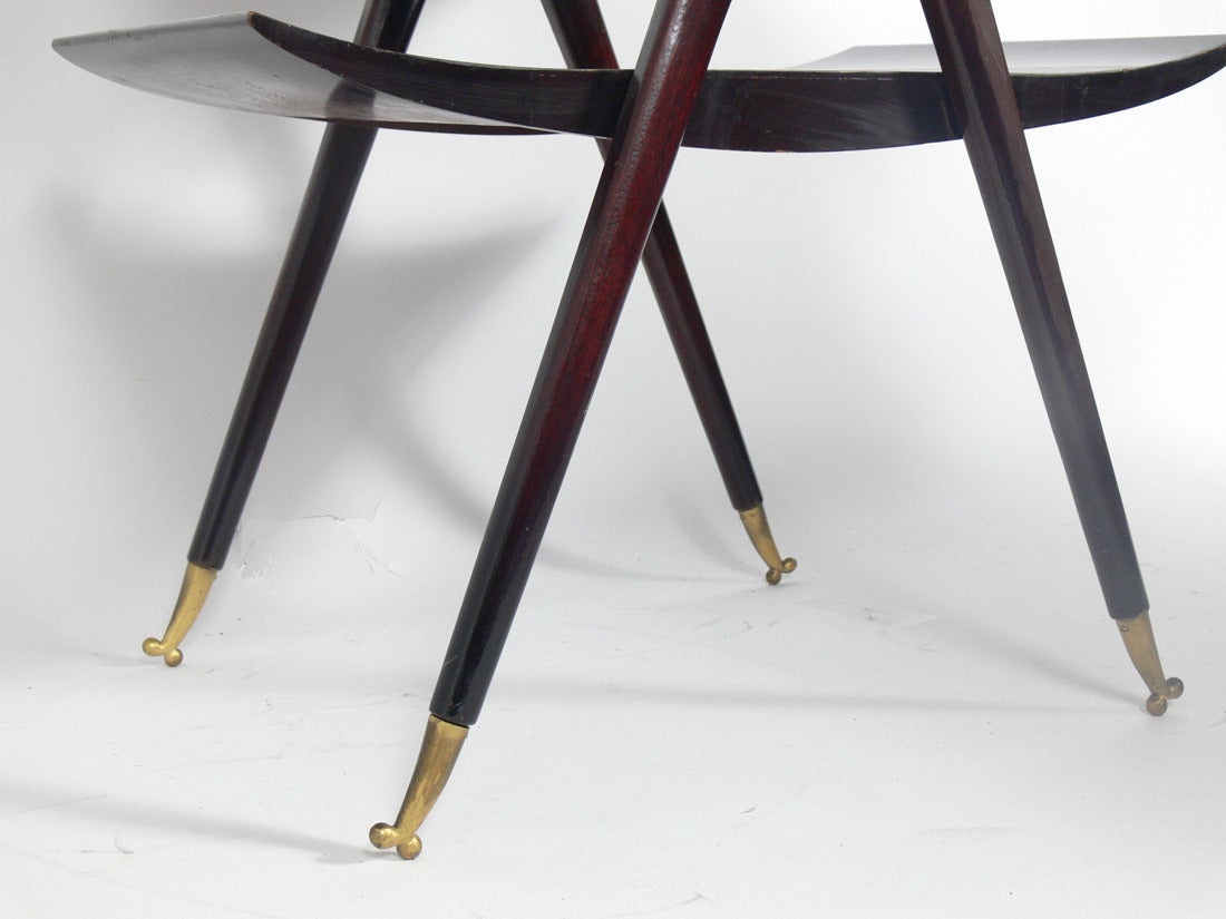Pair of Curvaceous End Tables in the manner of Gio Ponti In Good Condition In Atlanta, GA