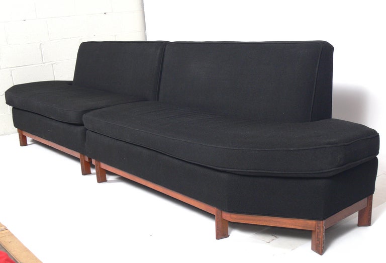 Mid-Century Modern Modernist Two Part Sofa by Frank Lloyd Wright