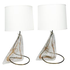 Pair of Unique Sculptural Lamps by Zahara Schatz