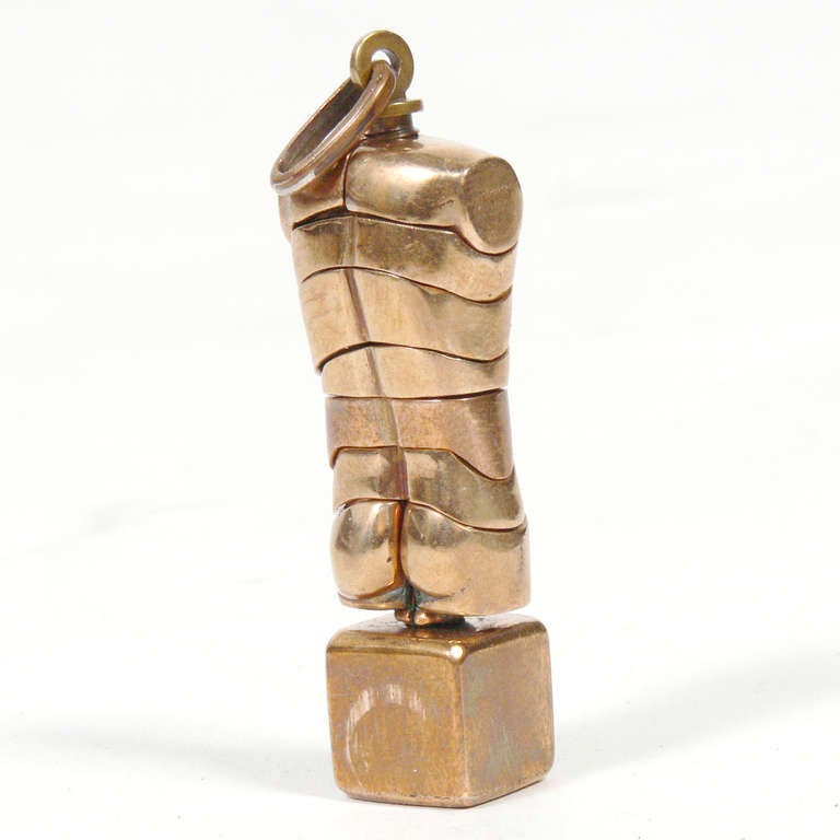 Spanish Mini David Gold Plated Sculpture by Berrocal