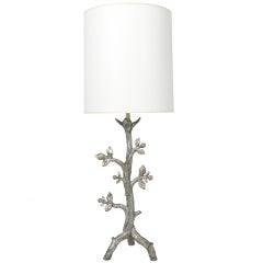 Sculptural Silver Leaf Tree Form Table Lamp by Marbro circa 1960's