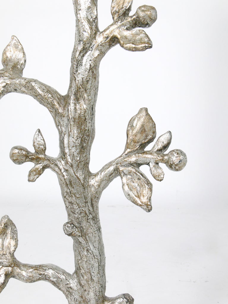 Mid-20th Century Sculptural Silver Leaf Tree Form Table Lamp by Marbro circa 1960's