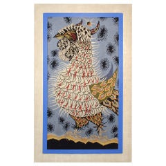 Framed Modernist Tapestry by Jean Lurcat