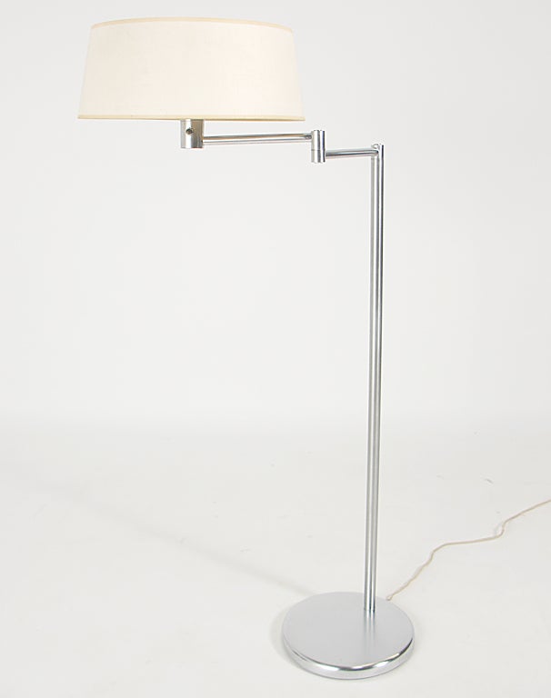 Pair of Nickel Plated Floor Lamps by Walter von Nessen