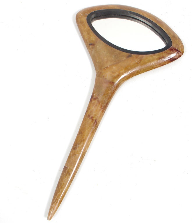 French Collection of Sculptural Hand Mirrors by R & Y Augousti