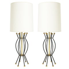 Pair of Sculptural Table Lamps after Jean Royere