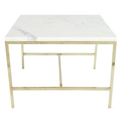 Modernist Brass and Marble Table by Paul McCobb