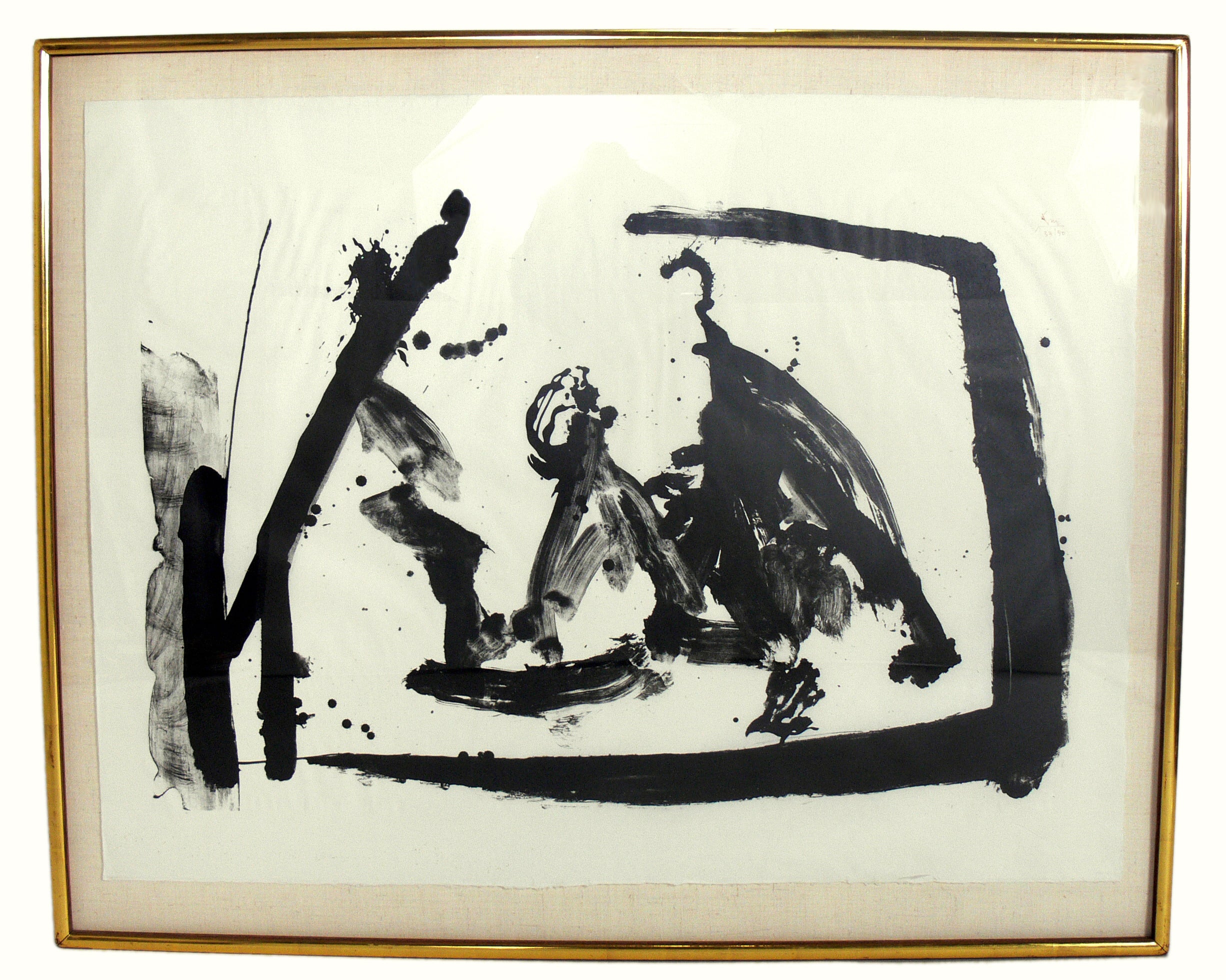 Large Scale Abstract Lithograph by Robert Motherwell