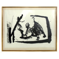 Large Scale Abstract Lithograph by Robert Motherwell