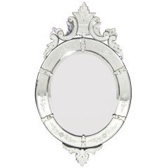 Elegant 19th Century Oval Venetian Mirror 10