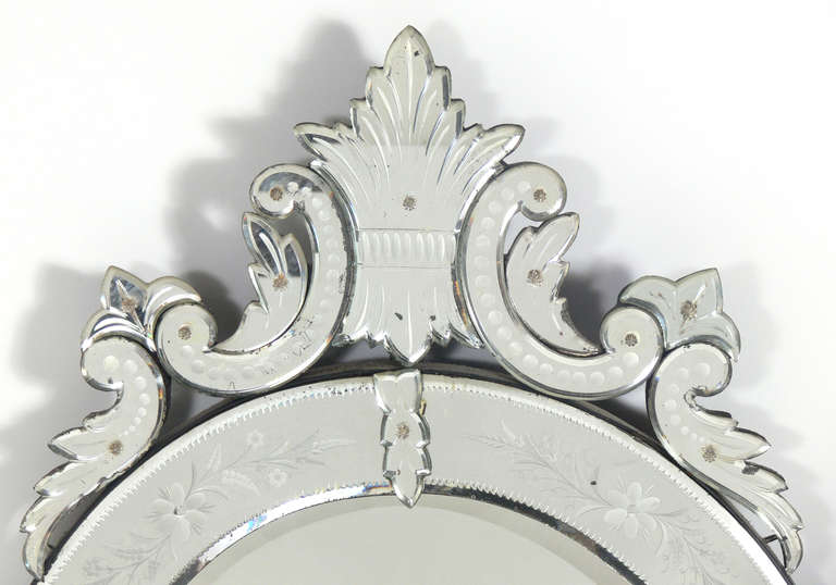 venetian oval mirror