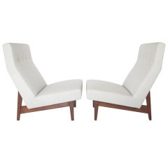 Pair of Modernist Slipper Chairs by Jens Risom