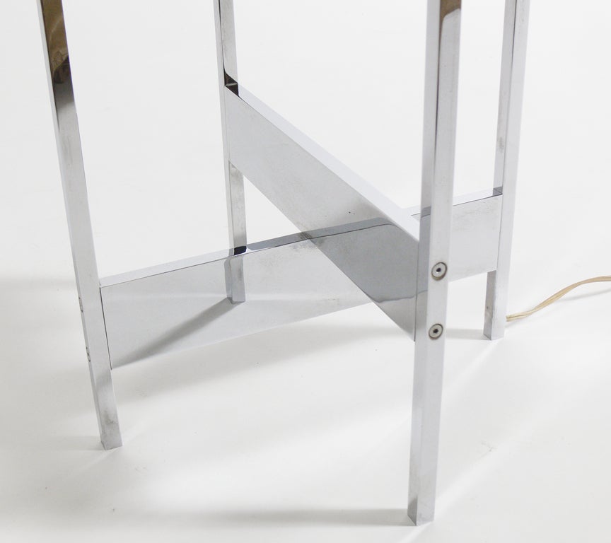 American Clean Lined Chrome Floor Lamp by Paul Mayen for Habitat