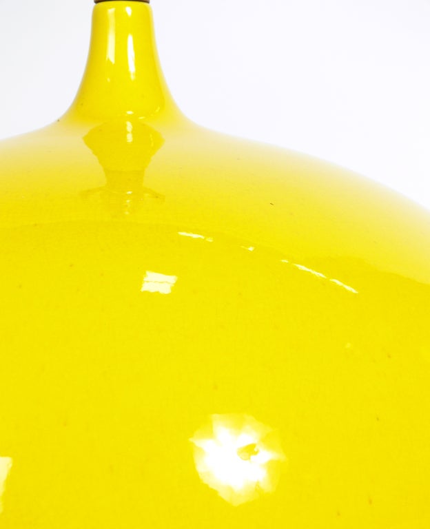 Vibrant Yellow Ceramic Lamp 1