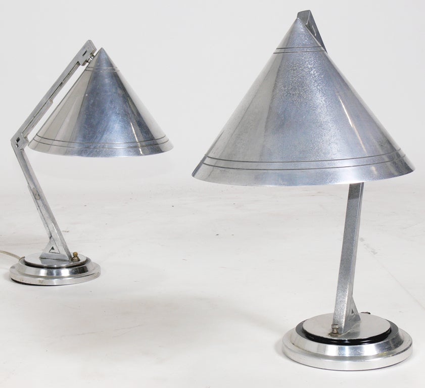 American Pair of Art Deco Lamps after Donald Deskey