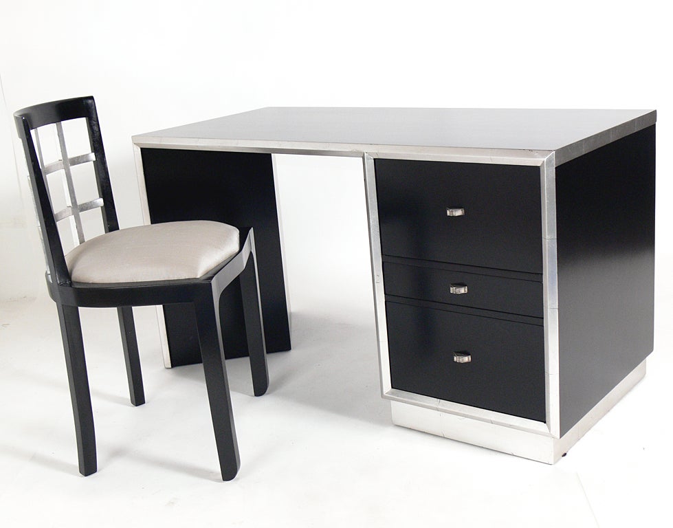 Art Deco Skyscraper Furniture Desk and Chair by Paul Frankl 1