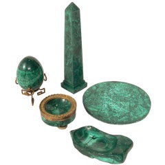 Collection of Malachite Objects