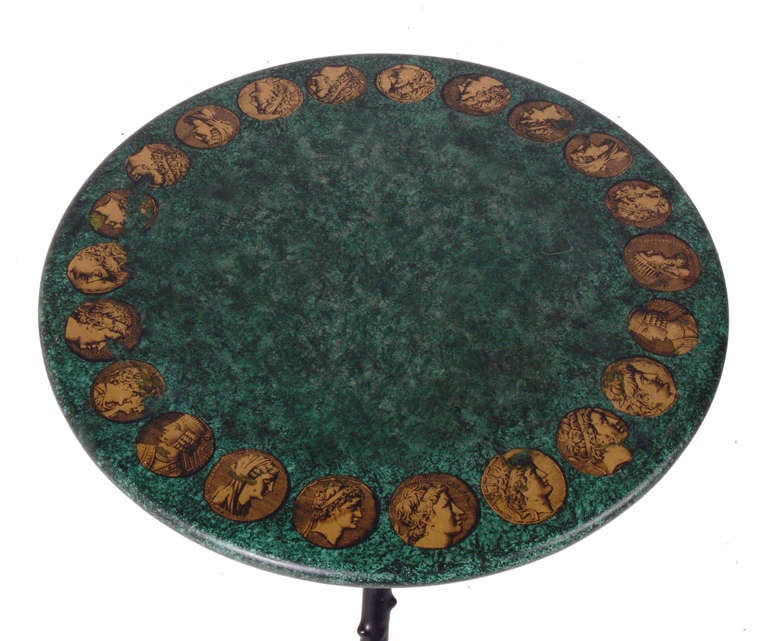 Elegant Tripod Table designed by Piero Fornasetti