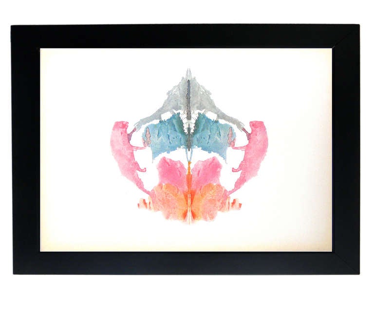 Modern Group of Original Abstract Rorschach Inkblot Test Prints