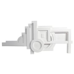 Large Scale Abstract Wall Sculpture in White Lacquer