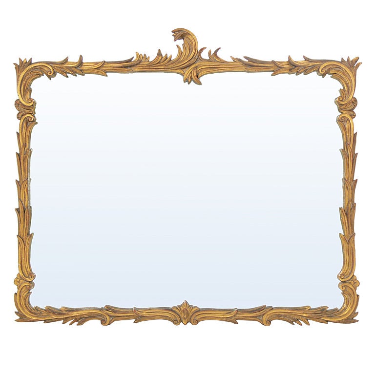 Elegant Gilt Plaster Mirror in the manner of Serge Roche