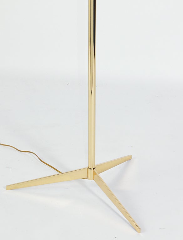 Sculptural Brass Floor Lamp by Paul McCobb for Excelsior