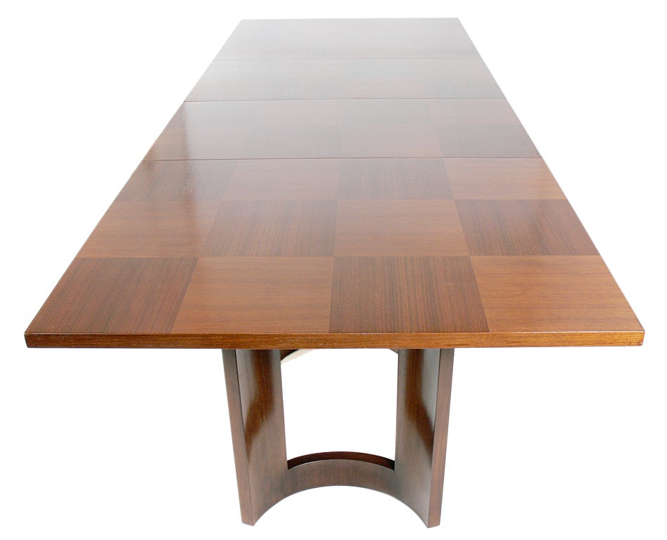 Walnut Clean Lined Modern Dining or Conference Table For Sale