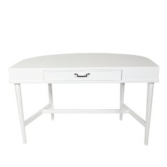 Demilune White Lacquer Desk