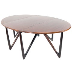 Oval Rosewood Dining Table by Kurt Ostervig