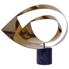 Modernist Brass Sculpture by Curtis Jere
