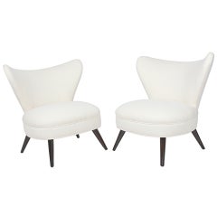 Pair of Italian Modernist Lounge Chairs