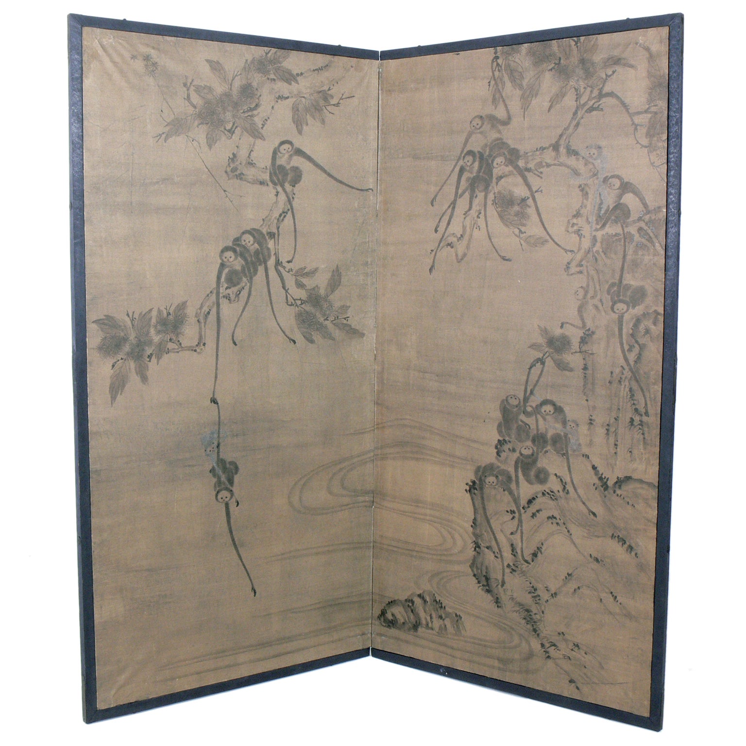 Hand Painted Asian Screen
