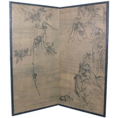 Hand Painted Asian Screen 3