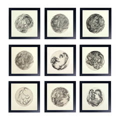 Vintage Group of Modernist Black and White Lithographs #2 by A.R. de Ycaza