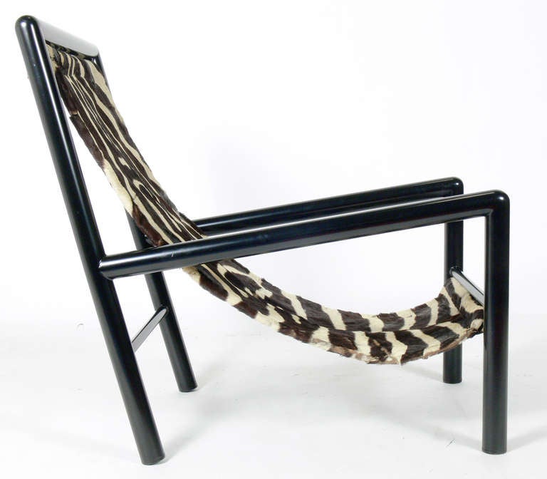 Art Deco Robert Mallet-Stevens Zebra Sling Lounge Chair