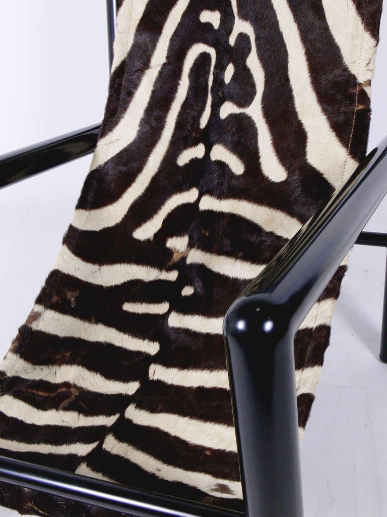 Robert Mallet-Stevens Zebra Sling Lounge Chair In Excellent Condition In Atlanta, GA