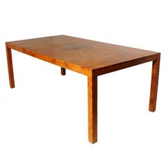 Olive Ash Burled Wood Dining Table by Milo Baughman